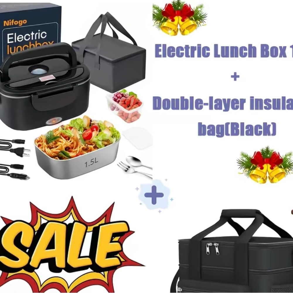 Electric Lunch Box with Insulated Bag